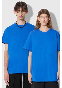 Pangaia t-shirt bawełniany kolor niebieski z nadrukiem ze sklepu PRM w kategorii T-shirty męskie - zdjęcie 162125769
