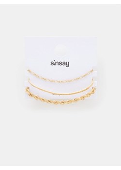 Sinsay - Bransoletki 3 pack - złoty ze sklepu Sinsay w kategorii Bransoletki - zdjęcie 162126926
