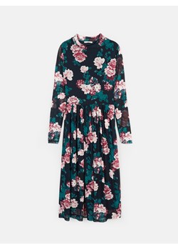 GATE Siateczkowa sukienka midi z kwiatowym nadrukiem 34 ze sklepu gateshop w kategorii Sukienki - zdjęcie 162127399