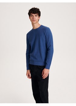 Reserved - Bawełniany sweter - niebieski ze sklepu Reserved w kategorii Swetry męskie - zdjęcie 162160447