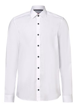 Finshley & Harding Koszula męska łatwa w prasowaniu Mężczyźni Slim Fit Bawełna biały jednolity ze sklepu vangraaf w kategorii Koszule męskie - zdjęcie 162196827