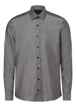Finshley & Harding Koszula męska łatwa w prasowaniu Mężczyźni Slim Fit Bawełna szary wypukły wzór tkaniny ze sklepu vangraaf w kategorii Koszule męskie - zdjęcie 162196828