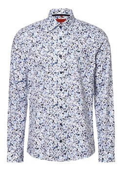 Finshley & Harding Koszula męska łatwa w prasowaniu z bardzo długim rękawem Mężczyźni Slim Fit Bawełna niebieski wzorzysty ze sklepu vangraaf w kategorii Koszule męskie - zdjęcie 162196835