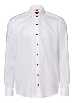 Finshley & Harding Koszula męska Mężczyźni Slim Fit Bawełna biały wypukły wzór tkaniny ze sklepu vangraaf w kategorii Koszule męskie - zdjęcie 162196837
