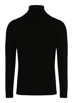 Drykorn Sweter męski Mężczyźni wełna ze strzyży czarny jednolity ze sklepu vangraaf w kategorii Swetry męskie - zdjęcie 162196885