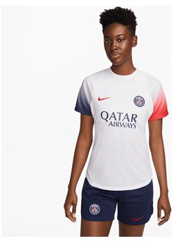 Damska przedmeczowa koszulka piłkarska Nike Dri-FIT Paris Saint-Germain Academy Pro - Biel ze sklepu Nike poland w kategorii Bluzki damskie - zdjęcie 162200856