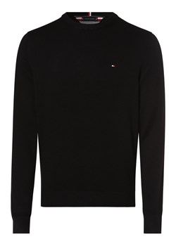 Tommy Hilfiger Sweter z dodatkiem kaszmiru Mężczyźni Bawełna czarny jednolity ze sklepu vangraaf w kategorii Swetry męskie - zdjęcie 162213826