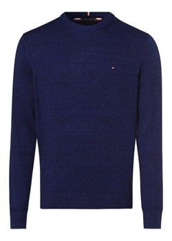 Tommy Hilfiger Sweter z dodatkiem kaszmiru Mężczyźni Bawełna niebieski jednolity ze sklepu vangraaf w kategorii Swetry męskie - zdjęcie 162213827