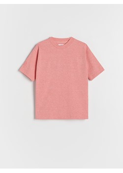 Reserved - T-shirt oversize z haftem - brzoskwiniowy ze sklepu Reserved w kategorii T-shirty chłopięce - zdjęcie 162214248