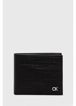 Calvin Klein portfel skórzany męski kolor czarny ze sklepu ANSWEAR.com w kategorii Portfele męskie - zdjęcie 162234818