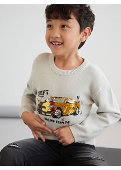 Sinsay - Sweter z cekinową aplikacją - szary ze sklepu Sinsay w kategorii Swetry chłopięce - zdjęcie 162268447