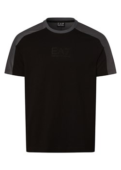 EA7 Emporio Armani T-shirt męski Mężczyźni Bawełna czarny jednolity ze sklepu vangraaf w kategorii T-shirty męskie - zdjęcie 162272449