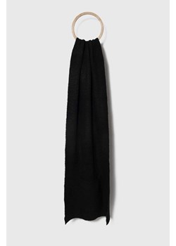 Silvian Heach szalik z domieszką wełny kolor czarny gładki ze sklepu ANSWEAR.com w kategorii Szaliki i chusty damskie - zdjęcie 162274339