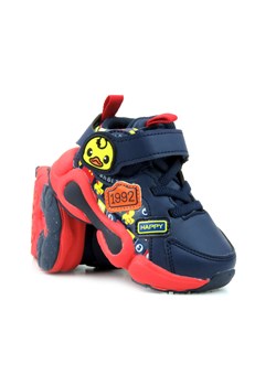 Sportowe buty dziecięce na grubej podeszwie - AMERICAN CLUB BD 17/21, czarno-czerwone ze sklepu ulubioneobuwie w kategorii Buty sportowe dziecięce - zdjęcie 162274596