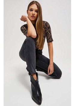 Dopasowane damskie jeansy w kolorze grafitowym typu skinny 4024, Kolor grafitowy, Rozmiar M, Moodo ze sklepu Primodo w kategorii Jeansy damskie - zdjęcie 162289887