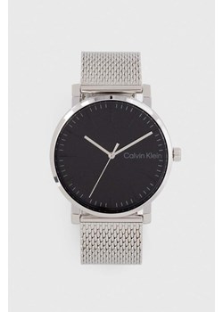 Calvin Klein zegarek 25200260 męski kolor srebrny ze sklepu ANSWEAR.com w kategorii Zegarki - zdjęcie 162301258