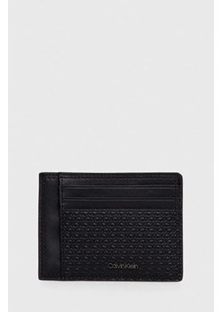Calvin Klein portfel skórzany męski kolor czarny ze sklepu ANSWEAR.com w kategorii Portfele męskie - zdjęcie 162303129