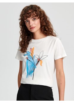 Sinsay - Koszulka z nadrukiem - biały ze sklepu Sinsay w kategorii Bluzki damskie - zdjęcie 162303546