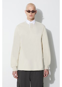 Taikan longsleeve bawełniany L/S Polo Shirt kolor beżowy gładki TK0007.CRM ze sklepu PRM w kategorii T-shirty męskie - zdjęcie 162304537