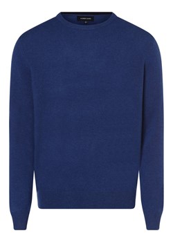 Andrew James Sweter z czystego kaszmiru Mężczyźni Kaszmir niebieski jednolity ze sklepu vangraaf w kategorii Swetry męskie - zdjęcie 162305045