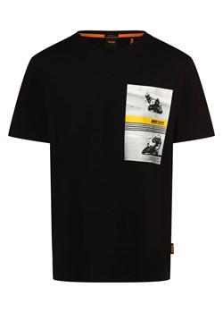 BOSS Orange T-shirt męski Mężczyźni Bawełna czarny nadruk ze sklepu vangraaf w kategorii T-shirty męskie - zdjęcie 162309446