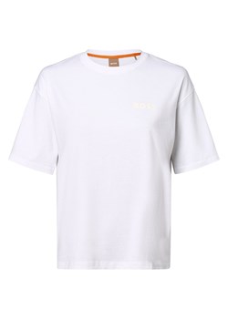 BOSS Orange T-shirt damski Kobiety Bawełna biały nadruk ze sklepu vangraaf w kategorii Bluzki damskie - zdjęcie 162309455