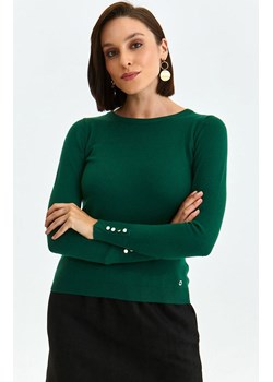 Top Secret zielony sweter damski z długim rękawem SSW3575, Kolor ciemnozielony, Rozmiar 34, Top Secret ze sklepu Primodo w kategorii Swetry damskie - zdjęcie 162313927