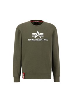 Bluza Alpha Industries Basic Sweater 178302257 - zielona ze sklepu streetstyle24.pl w kategorii Bluzy męskie - zdjęcie 162320857