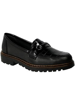 Półbuty Rieker 54862-01 Black Skóra ze sklepu EuroButy.com.pl w kategorii Mokasyny damskie - zdjęcie 162337108