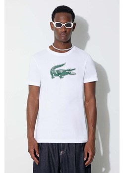 Lacoste t-shirt męski kolor biały ze sklepu PRM w kategorii T-shirty męskie - zdjęcie 162338446