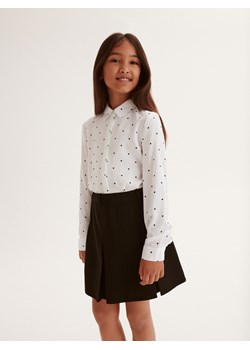 Reserved - Wiskozowa koszula w groszki - biały ze sklepu Reserved w kategorii Koszule dziewczęce - zdjęcie 162347676