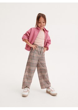 Reserved - Spodnie wide leg w kratę - wielobarwny ze sklepu Reserved w kategorii Spodnie dziewczęce - zdjęcie 162348497