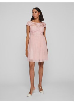 Vila Sukienka koktajlowa Ulricana 14083836 Różowy Regular Fit ze sklepu MODIVO w kategorii Sukienki - zdjęcie 162349119
