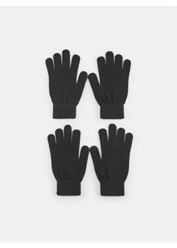 Sinsay - Rękawiczki 2 pack z dodatkiem wełny - czarny ze sklepu Sinsay w kategorii Rękawiczki damskie - zdjęcie 162354425