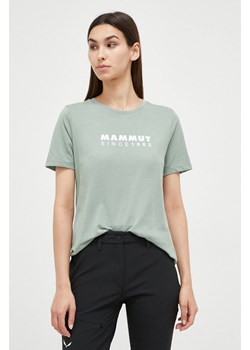 Mammut t-shirt sportowy Core kolor zielony ze sklepu ANSWEAR.com w kategorii Bluzki damskie - zdjęcie 162358517