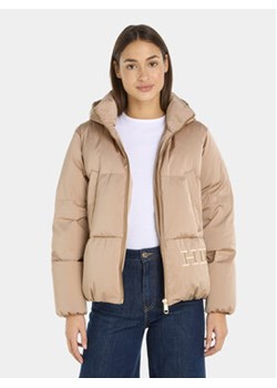 Tommy Hilfiger Kurtka puchowa Sateen WW0WW40835 Beżowy Relaxed Fit ze sklepu MODIVO w kategorii Kurtki damskie - zdjęcie 162363935