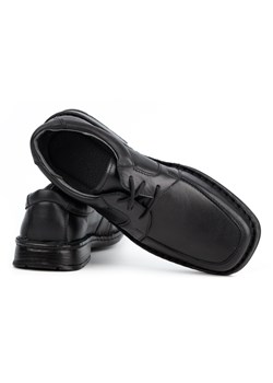 Buty męskie casual skórzane 0078W czarne ze sklepu butyolivier w kategorii Półbuty męskie - zdjęcie 162370428