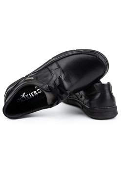 Buty męskie skórzane sznurowane 60K czarny ze sklepu butyolivier w kategorii Półbuty męskie - zdjęcie 162370546