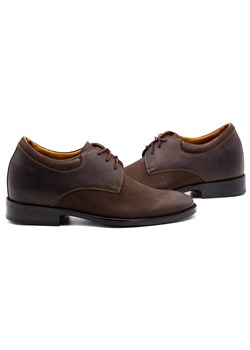 Buty męskie podwyższające casual P15 brązowe ze sklepu butyolivier w kategorii Buty eleganckie męskie - zdjęcie 162370708