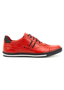 Buty męskie casual 1801L czerwone z czarnym ze sklepu butyolivier w kategorii Półbuty męskie - zdjęcie 162371066
