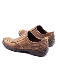 Buty wsuwane męskie skórzane 213 brązowe ze sklepu butyolivier w kategorii Mokasyny męskie - zdjęcie 162371277