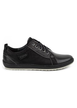 Buty męskie skórzane sznurowane KAMPOL 61 czarne ze sklepu butyolivier w kategorii Półbuty męskie - zdjęcie 162371486