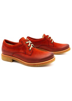 Buty damskie skórzane trzewiki 656B czerwone ze sklepu butyolivier w kategorii Półbuty damskie - zdjęcie 162371749