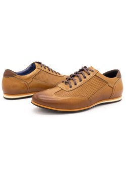 Buty męskie skórzane casual 64/SŁ rude ze sklepu butyolivier w kategorii Półbuty męskie - zdjęcie 162371786