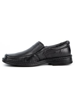 Buty męskie wsuwane skórzane 0114W czarne ze sklepu butyolivier w kategorii Buty eleganckie męskie - zdjęcie 162372018