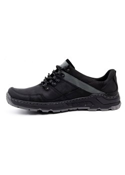 Męskie buty trekkingowe skórzane 292GT czarne ze sklepu butyolivier w kategorii Buty trekkingowe męskie - zdjęcie 162372318