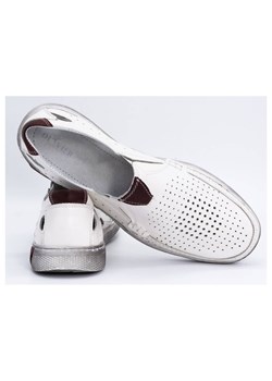 Buty męskie mokasyny skórzane 937MP białe ze sklepu butyolivier w kategorii Mokasyny męskie - zdjęcie 162372529