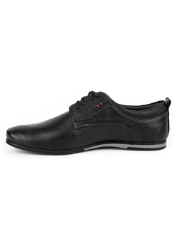 Eleganckie buty męskie do jeansów 731 czarne ze sklepu butyolivier w kategorii Półbuty męskie - zdjęcie 162372866