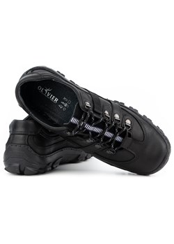 Skórzane buty trekkingowe męskie 213GT czarne ze sklepu butyolivier w kategorii Buty trekkingowe męskie - zdjęcie 162374477
