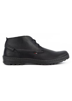 Buty męskie skórzane casual 234GT czarne ze sklepu butyolivier w kategorii Półbuty męskie - zdjęcie 162374947